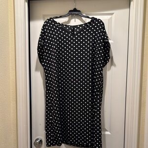 Black Sheath Midi Dress with Dolman Sleeves